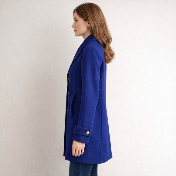 MICHAEL KORS women’s double breasted, wool coat with real buttons & pockets - Picture 3 of 17